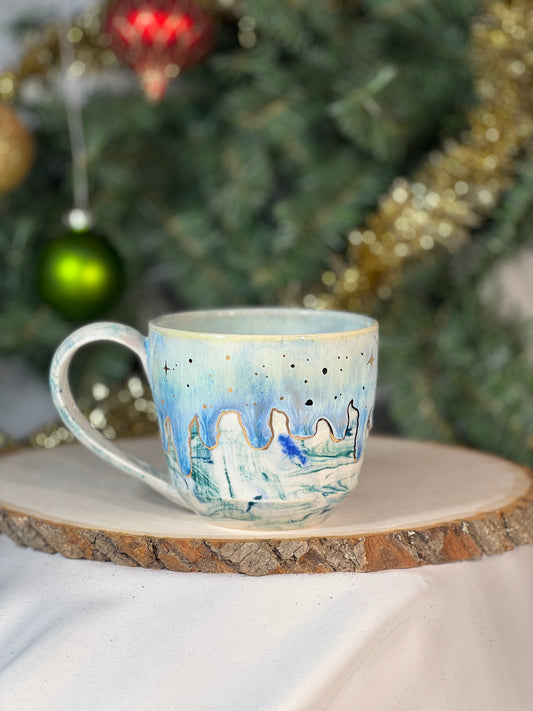 Blueberry starry night 12 oz mug