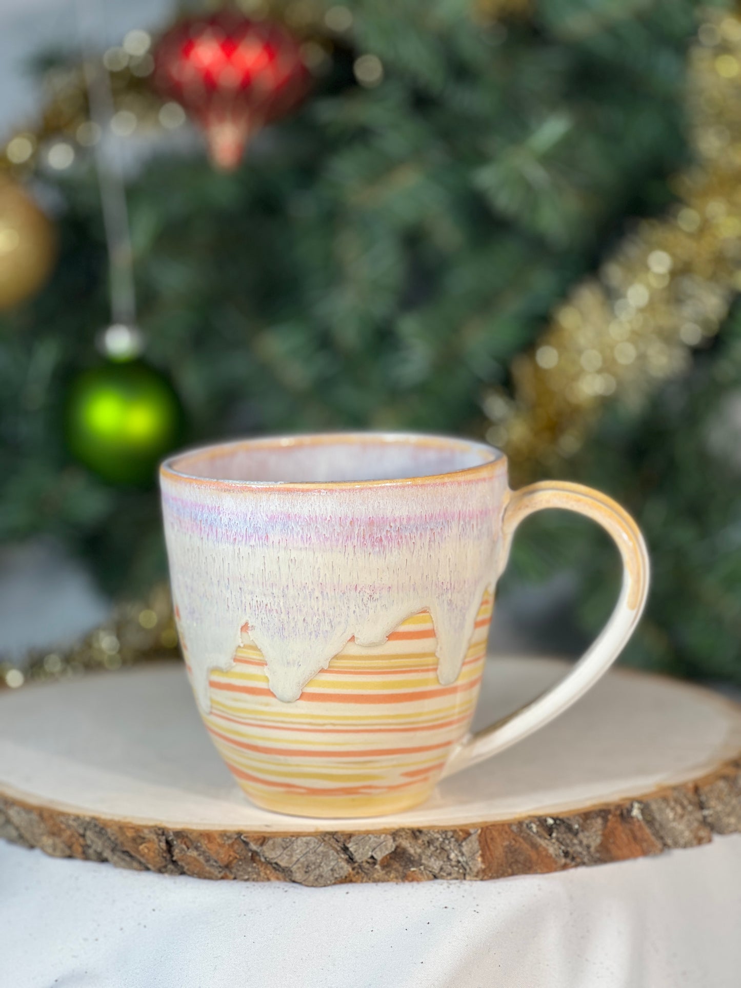 orange swirl 16 oz mug